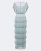 Costarellos Costarellos Crystal-embellished tiered mesh gown - 1