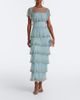 Costarellos Costarellos Crystal-embellished tiered mesh gown - 2