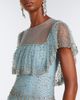 Costarellos Costarellos Crystal-embellished tiered mesh gown - 3