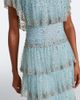 Costarellos Costarellos Crystal-embellished tiered mesh gown - 4