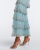 Costarellos Costarellos Crystal-embellished tiered mesh gown - 5