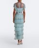 Costarellos Costarellos Crystal-embellished tiered mesh gown - 6