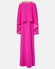 Costarellos Costarellos Elin embellished caped crêpe gown - 1