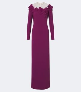 Costarellos Costarellos Embellished floral-appliqué gown