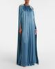 Costarellos Costarellos Embellished pleated caped bustier gown - 2