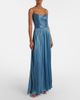 Costarellos Costarellos Embellished pleated caped bustier gown - 5