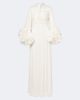 Costarellos Costarellos Floral-appliqué pleated gown - 1