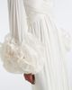 Costarellos Costarellos Floral-appliqué pleated gown - 4