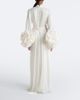 Costarellos Costarellos Floral-appliqué pleated gown - 6