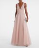 Costarellos Costarellos Floral-appliqué tulle gown - 2