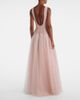 Costarellos Costarellos Floral-appliqué tulle gown - 3