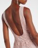 Costarellos Costarellos Floral-appliqué tulle gown - 6