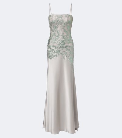 Costarellos Costarellos Jennan sequined lace and satin gown