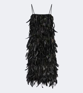 Costarellos Costarellos Julita embellished fringed cocktail dress