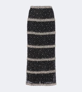 Costarellos Costarellos Marice crystal-embellished midi skirt