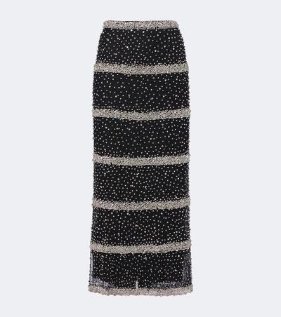 Costarellos Costarellos Marice crystal-embellished midi skirt