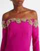 Costarellos Costarellos Meline embellished off-shoulder gown - 4