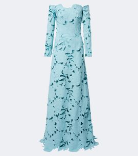 Costarellos Costarellos Off-shoulder floral guipure lace gown