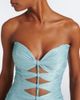 Costarellos Costarellos Ruched Lurex georgette gown - 3