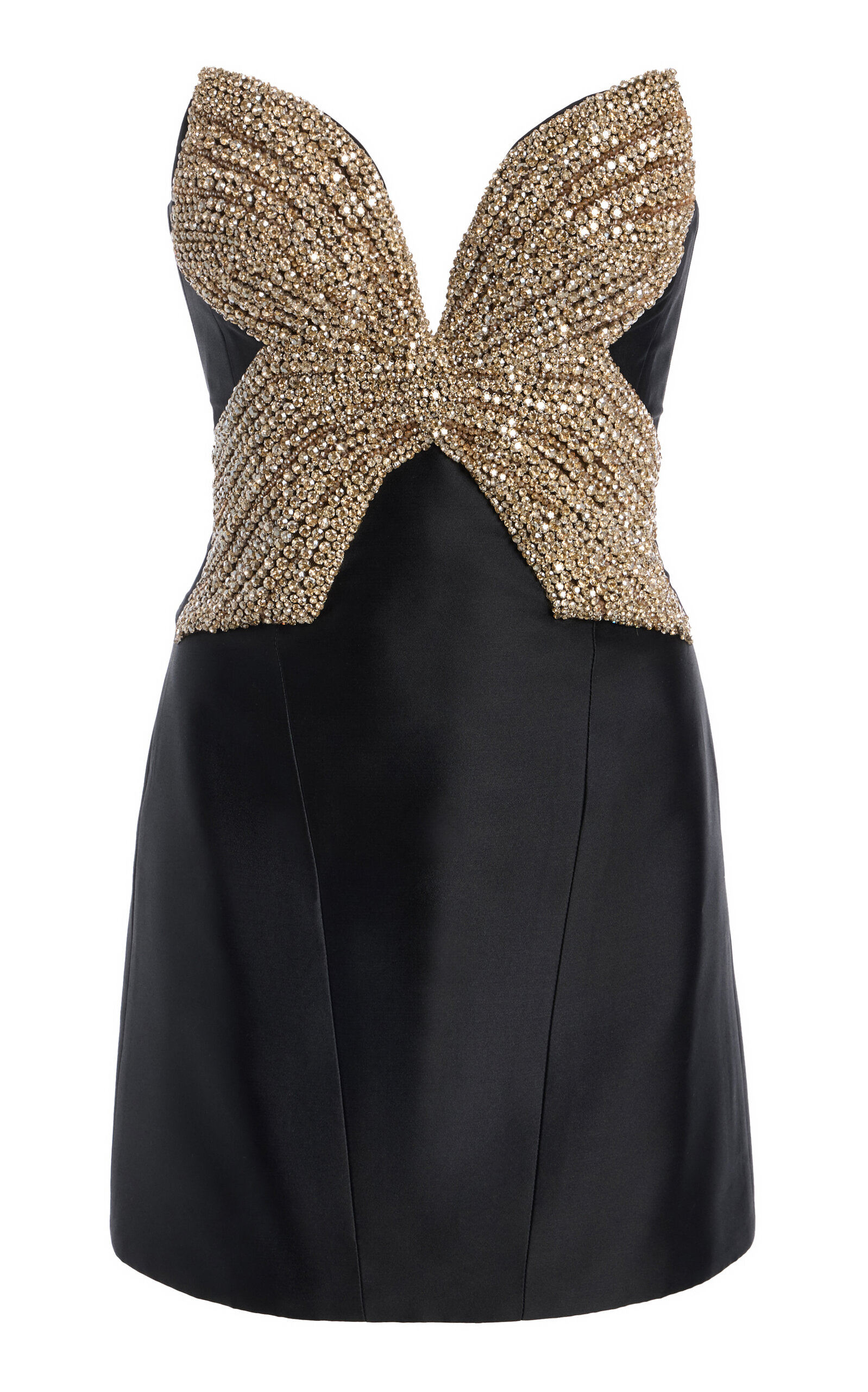 Costarellos Costarellos Tala ButterflyAppliqued Mikado Mini Dress