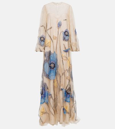 Costarellos Costarellos Yesenia embroidered tulle and lace gown