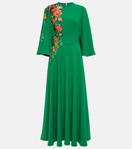 Costarellos Costarellos Zinnia embroidered cape maxi dress