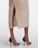 Costarellos Costarellos Zuri ruched sequined midi skirt - 5