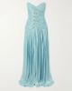 COSTARELLOS Minari strapless Lurex-georgette gown - 1