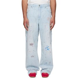 COÛT DE LA LIBERTÉ COÛT DE LA LIBERTÉ Blue Nova Sling Over Sized Painter Jeans