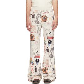 COÛT DE LA LIBERTÉ COÛT DE LA LIBERTÉ Off-White Jimmy California Cool Japan Canvas Flare Jeans