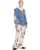 COÛT DE LA LIBERTÉ COÛT DE LA LIBERTÉ Off-White Jimmy California Cool Japan Canvas Flare Jeans - 4