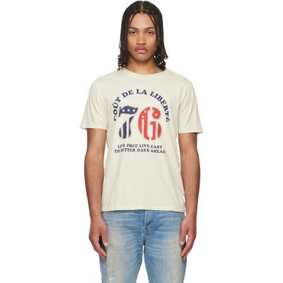 COÛT DE LA LIBERTÉ COÛT DE LA LIBERTÉ Off-White Sammy 'CDLL 76' Embellished S/S T-shirt