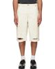 COÛT DE LA LIBERTÉ COÛT DE LA LIBERTÉ Off-White Zander Twill Baggy Shorts - 1