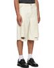 COÛT DE LA LIBERTÉ COÛT DE LA LIBERTÉ Off-White Zander Twill Baggy Shorts - 2
