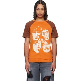 COÛT DE LA LIBERTÉ COÛT DE LA LIBERTÉ Orange Ty Cout Raglan Colorblock Print T-shirt