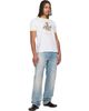 COÛT DE LA LIBERTÉ COÛT DE LA LIBERTÉ White Weston Mile High Embroidered Crew Ringer T-shirt - 4