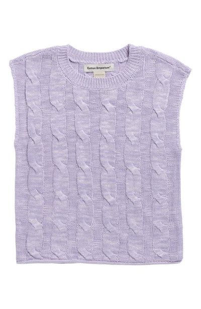 Cotton Emporium Cotton Emporium Kids' Cable Knit Sweater Tank