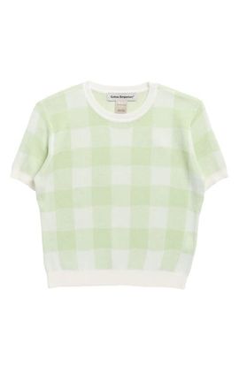 Cotton Emporium Cotton Emporium Kids' Checked Short Sleeve Sweater