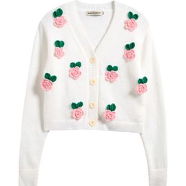 Cotton Emporium Cotton Emporium Kids' Floral Embellished Cardigan