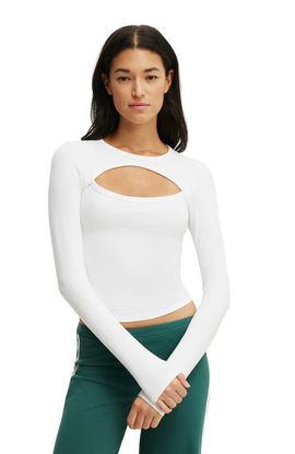 COTTON ON BODY COTTON ON BODY Women's Active Keyhole Long Sleeve
