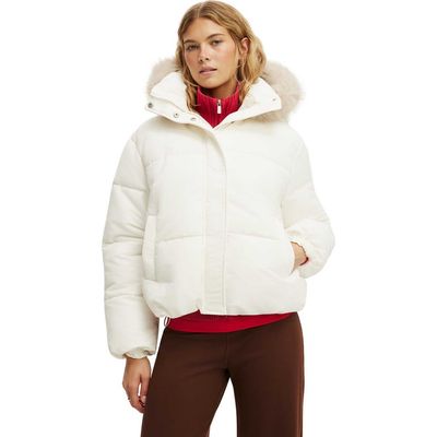 COTTON ON BODY COTTON ON BODY Women's Active The Mother Puffer Soft Touch Removable Hood Jacket