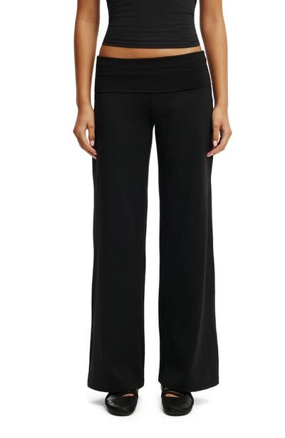COTTON ON BODY COTTON ON BODY Women's Active Ultra Soft Roll Over Wide Leg Pant
