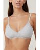 COTTON ON BODY COTTON ON BODY Women's Cotton Lace Triangle Padded Bralette - 1