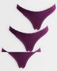 Cotton On Cotton On 3-pack seamless low rise thongs in black currant-Purple - 1