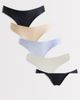 Cotton On Cotton On 5 pack party panties briefs set in black, white, blue and pink-Multi - 1