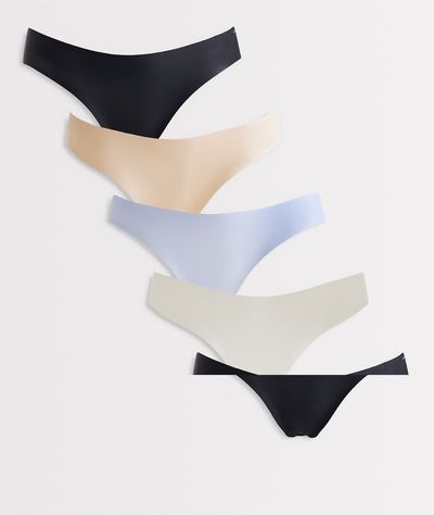 Cotton On Cotton On 5 pack party panties briefs set in black, white, blue and pink-Multi