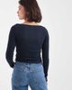 Cotton On Cotton On 89 graphic off the shoulder top in total eclipse-Navy - 3