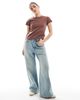Cotton On Cotton On 90's fitted baby tee in washed brown-Green - 2