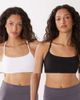 Cotton On Cotton On Active 2 pack keyhole crop top in black and white-Multi - 1
