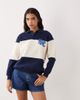 Cotton On Cotton On active plush graphic rugby sweatshirt in prep sport navy - 1